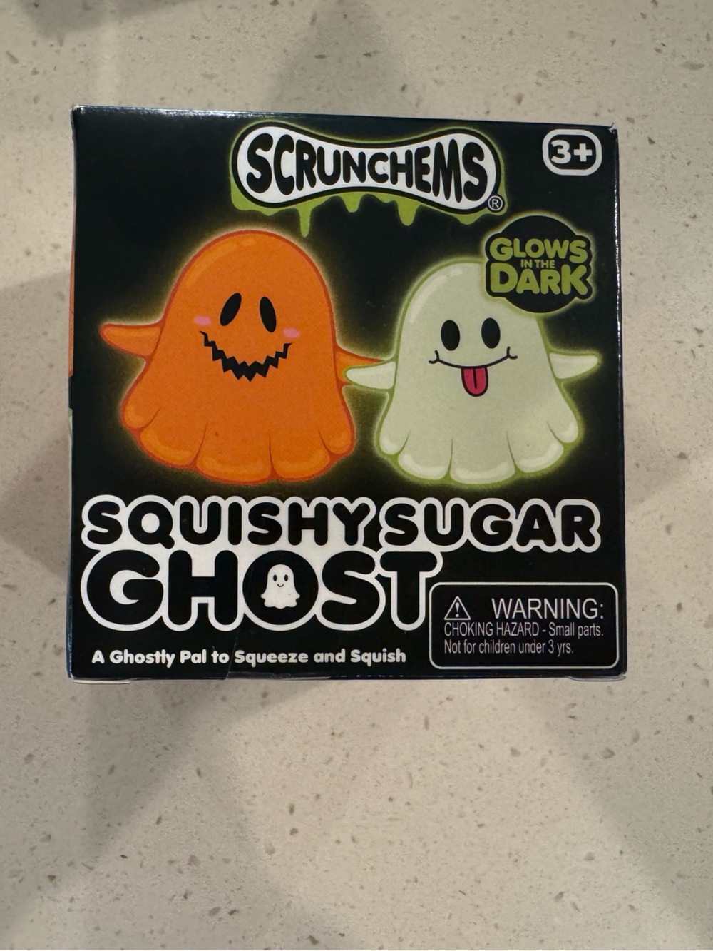 Squishy Sugar Ghost Toy - Orange (Glows in the Dark)